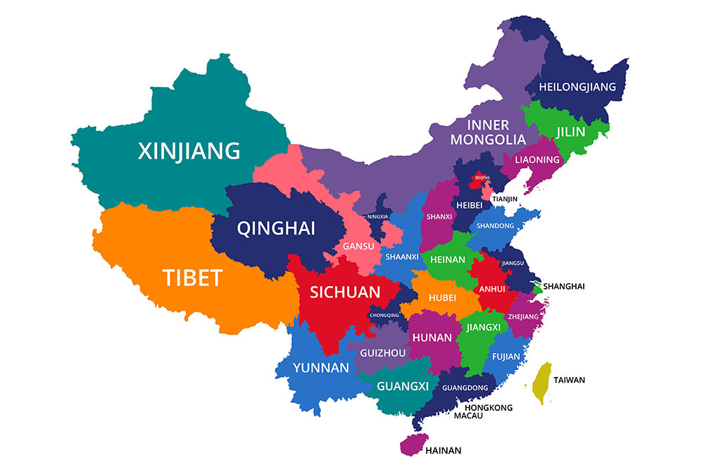CTS China SIP trunk coverage map showing 95% of Chinese cities including Shanghai, Beijing, Guangzhou, Shenzhen and 30+ cities nationwide